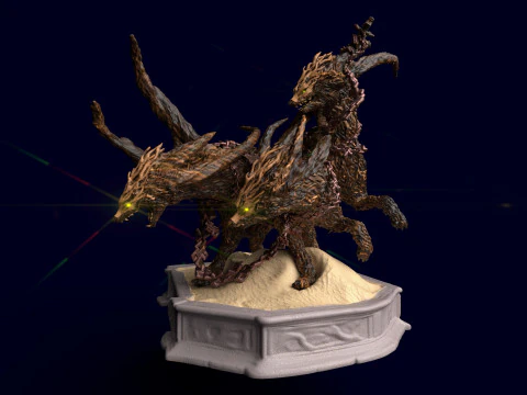 Elden Ring Nightreign Gladius Beast of Night Tricephalos 3D Print Model