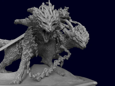 Elden Ring Nightreign Gladius Beast of Night Tricephalos 3D Print Model