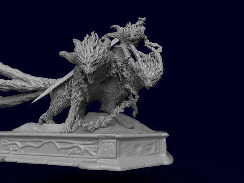 Elden Ring Nightreign Gladius Beast of Night Tricephalos 3D Print Model
