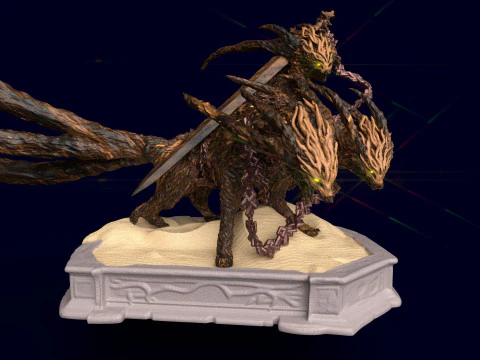 Elden Ring Nightreign Gladius Beast of Night Tricephalos 3D Print Model