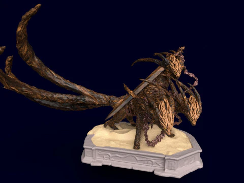 Elden Ring Nightreign Gladius Beast of Night Tricephalos 3D Print Model