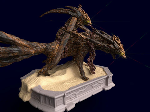Elden Ring Nightreign Gladius Beast of Night Tricephalos 3D Print Model