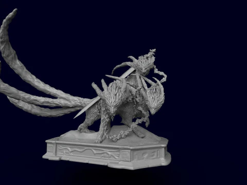 Elden Ring Nightreign Gladius Beast of Night Tricephalos 3D Print Model