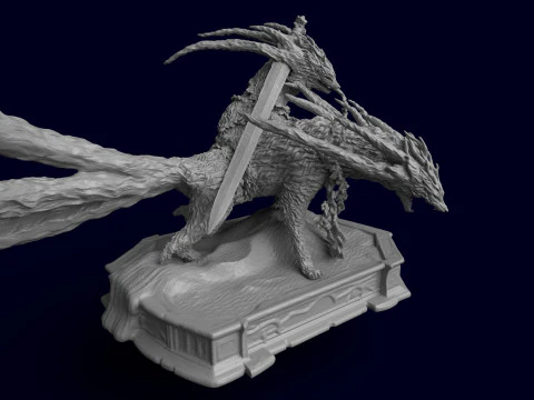 Elden Ring Nightreign Gladius Beast of Night Tricephalos 3D Print Model
