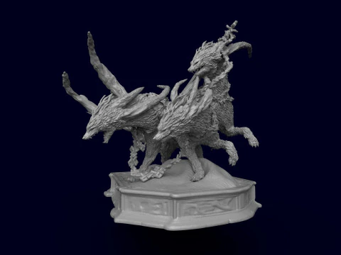 Elden Ring Nightreign Gladius Beast of Night Tricephalos 3D Print Model