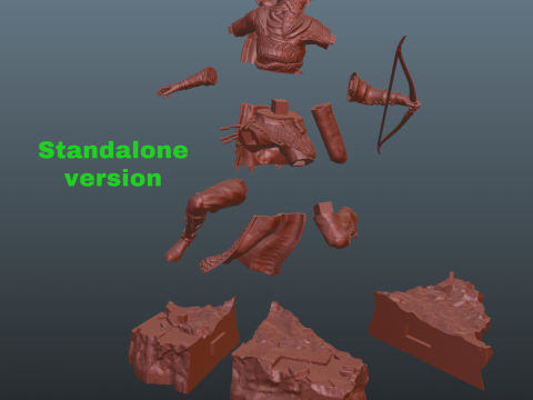 Elden Ring Nightreign Ironeye Diorama bonus standalone version 3D प्रिंट मॉडल