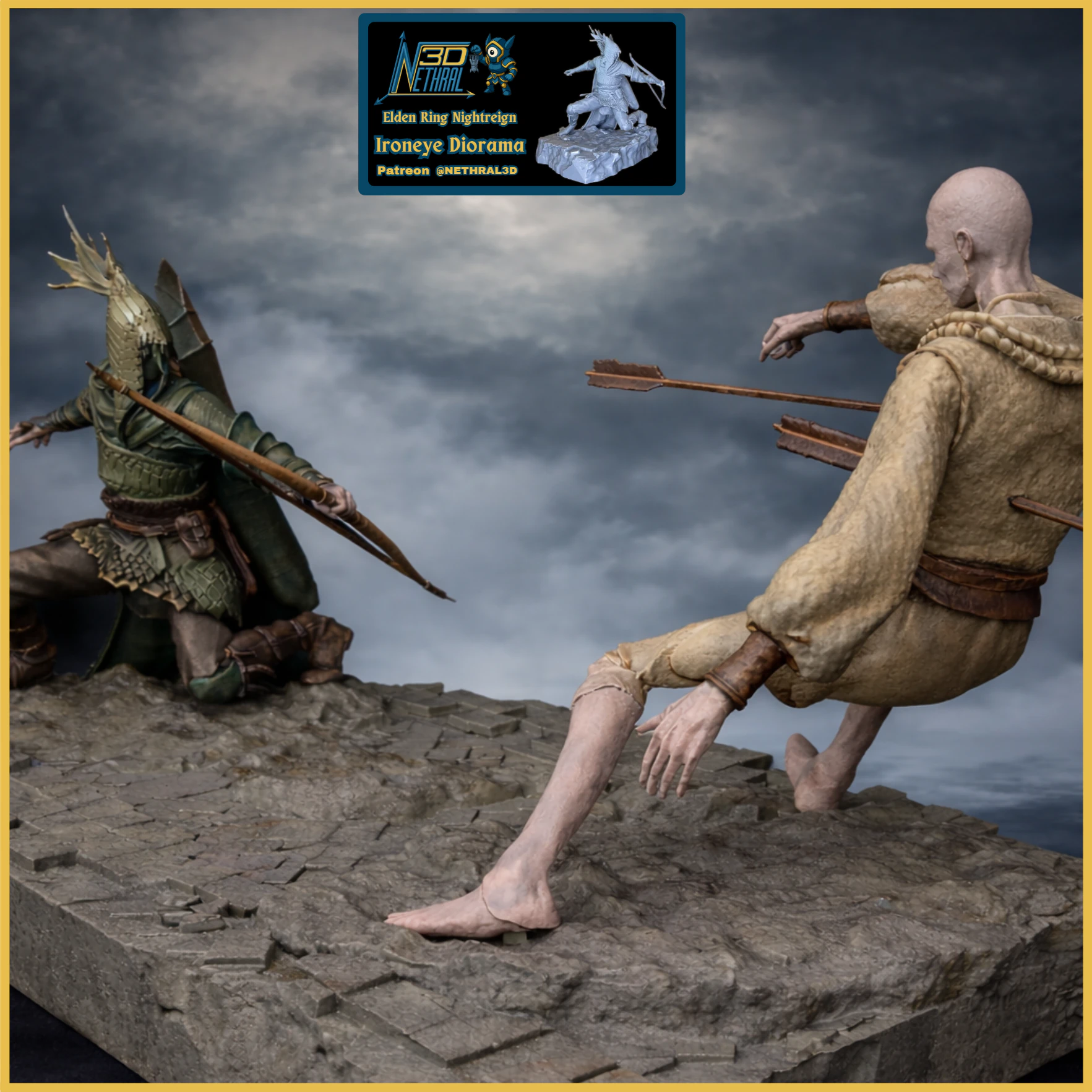 Elden Ring Nightreign Ironeye Diorama bonus standalone version 3D Print Model .c4d .max .obj .3ds .fbx .stl .blend 