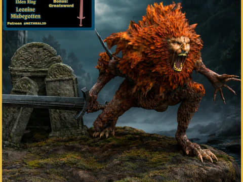 Elden Ring Leonine Misbegotten Modelo de Impressão 3D