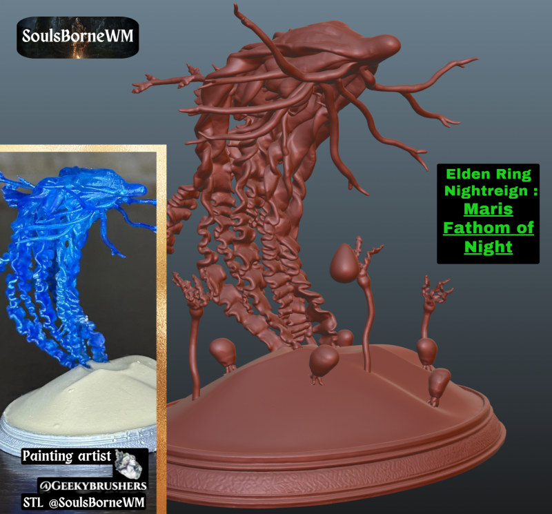 Elden Ring Nightreign Maris Fathom of Night 3D 打印模型 .c4d .max .obj .3ds .fbx .stl .blend