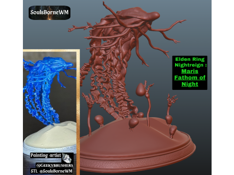 Elden Ring Nightreign Maris Fathom of Night Model do druku 3D