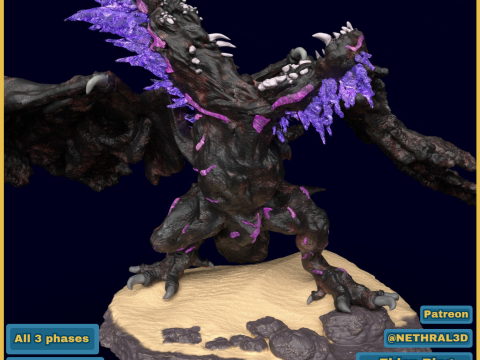 Elden Ring Nightreign Gaping Jaw Phase 1 2 and 3 Everdark 3D Print Model