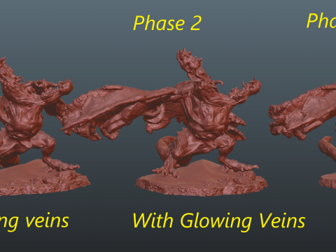 Elden Ring Nightreign Gaping Jaw V2 Phase 1 2 and 3 Everdark Model Cetak 3D