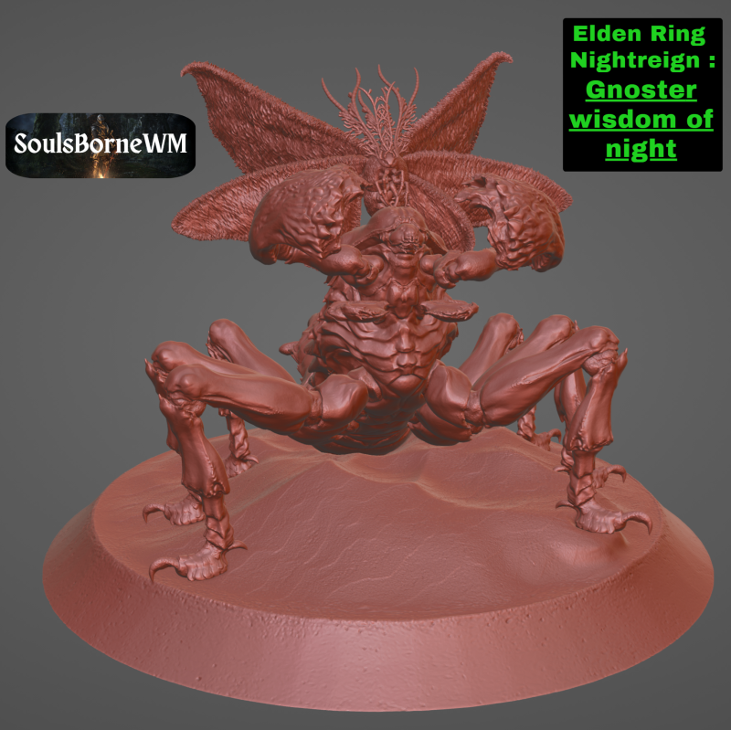 Elden Ring Nightreign Gnoster Wisdom of Night Modelo de impresión 3D .c4d .max .obj .3ds .fbx .stl .blend