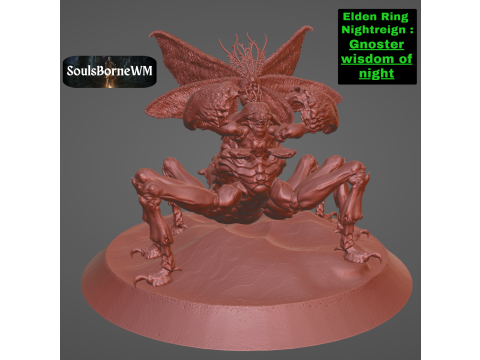 Elden Ring Nightreign Gnoster Wisdom of Night 3D Принт Модель