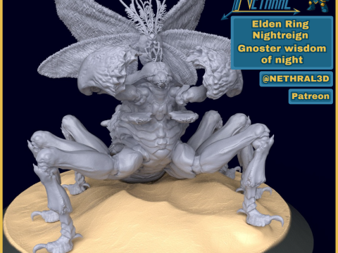 Elden Ring Nightreign Gnoster Wisdom of Night 3D Print Model