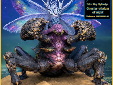 Elden Ring Nightreign Gnoster Sabedoria da Noite Modelo de Impressão 3D