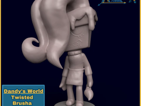 Dandys World Torcida Brusha Modelo de Impressão 3D