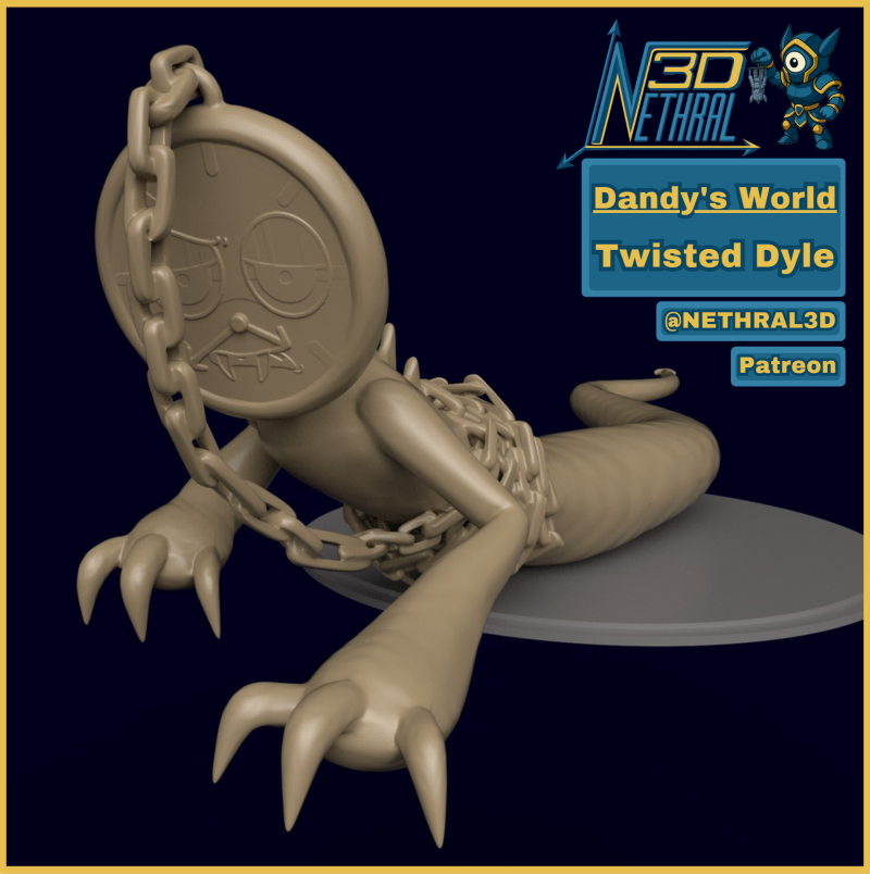 Dandys World Twisted Dyle 3D Print Model .c4d .max .obj .3ds .fbx .stl .blend 