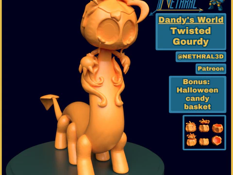 Dandy's World Twisted Gourdy Modello di stampa 3D