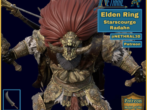 엘든 링 스타스컬지 라단 3D 프린트 모델