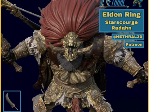 Radahn, Fl&eacute;au des &Eacute;toiles de l'Anneau Elden Modèles 3D en vedette