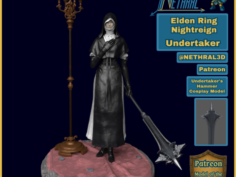 Elden Ring Nightreign Undertaker 3D Print Model
