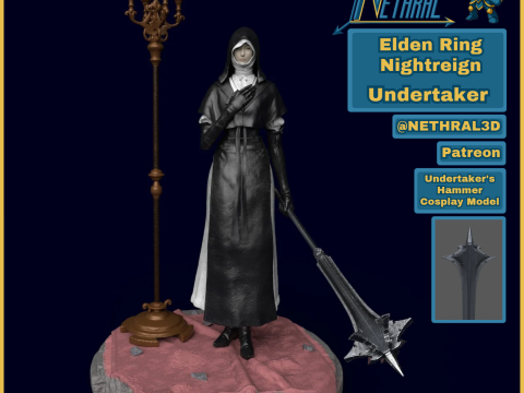 Elden Ring Nightreign Undertaker 3D Принт Модель