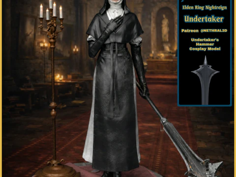Elden Ring Nightreign Undertaker Modelo de Impressão 3D