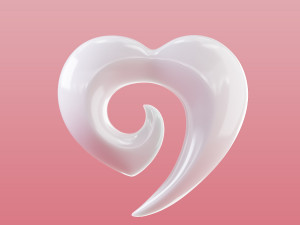 Heart-shaped pendant 3D-Druckmodell