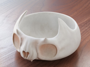 Cute skull pot plate Modèles 3D en vedette