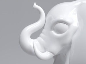 Elephant statue Modèles 3D en vedette