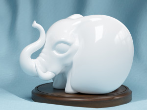 Elephant statue Modèles 3D en vedette