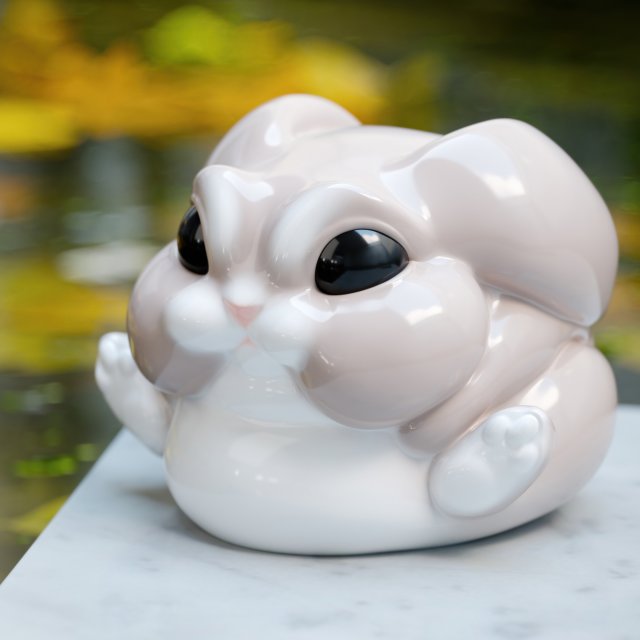 Cute chubby rabbit Modelo de impresión 3D .c4d .max .obj .3ds .fbx .stl .blend 