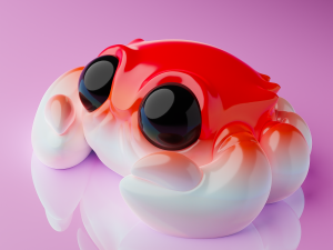 Crab flower pot or cute figurine 3D Print Model