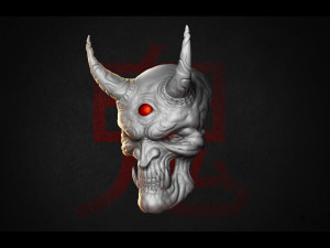 Hannya Oni mask Model Cetak 3D