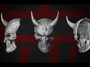 Hannya Oni mask Model Cetak 3D