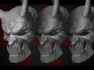 Hannya Oni mask Model Cetak 3D