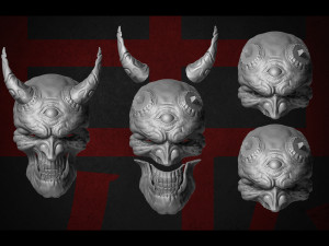 Hannya Oni mask Model Cetak 3D