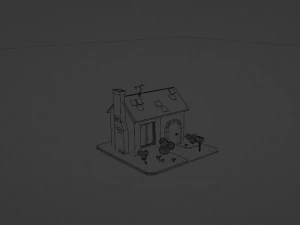 Minimalistic house 3D 3D Model