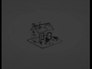 Minimalistic house 3D 3D Model