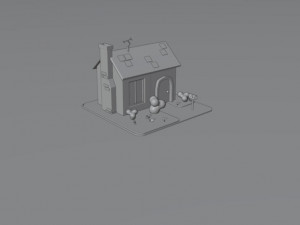 Minimalistic house 3D 3D 模型