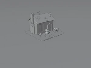 Minimalistic house 3D 3D Model
