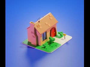 Minimalistic house 3D Modelo 3D