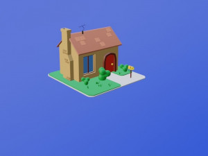 Minimalistic house 3D 3D 模型