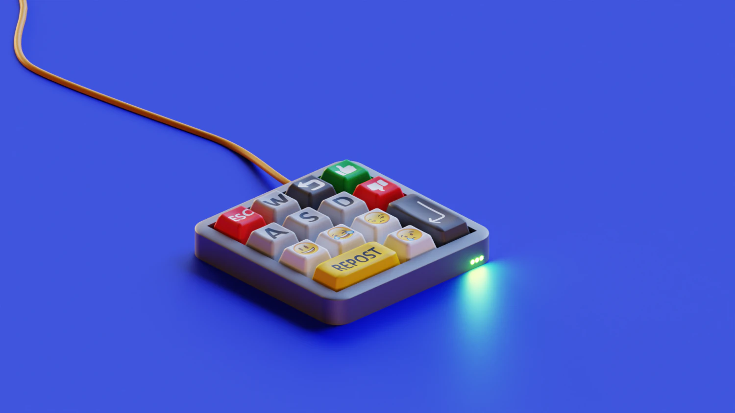 MiniKeyboard 3D Model .c4d .max .obj .3ds .fbx .stl .blend 