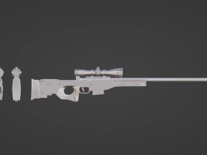 ARMA AWM Modelo 3D