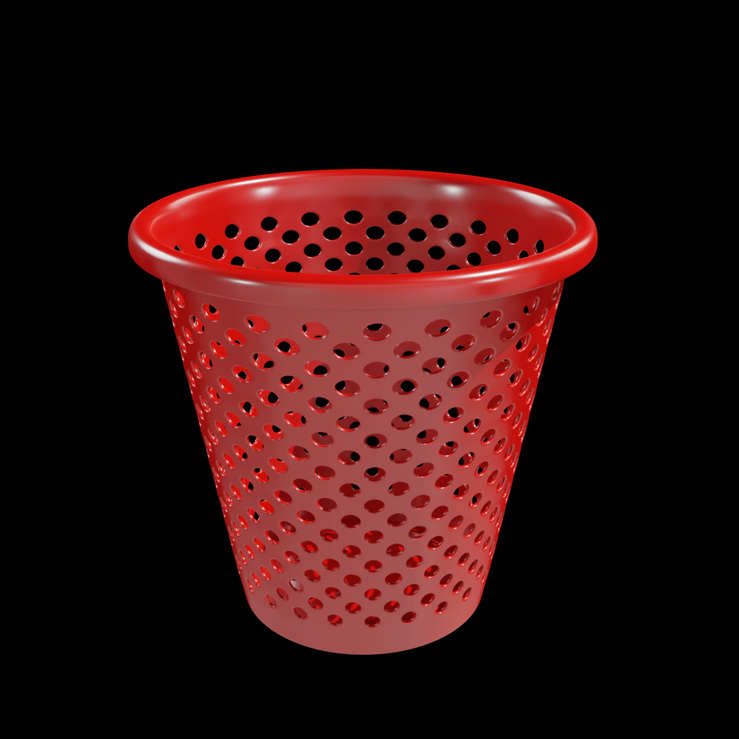 Plastic trash can 3D Model .c4d .max .obj .3ds .fbx .stl .blend 