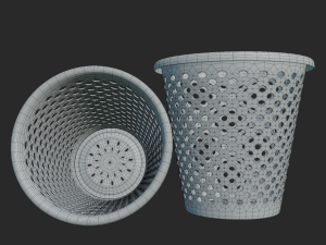 Plastic trash can 3Dモデル