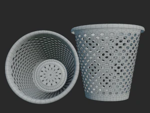 Plastic trash can 3D Model