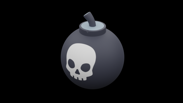 Bomb 3D Модель .c4d .max .obj .3ds .fbx .stl .blend 